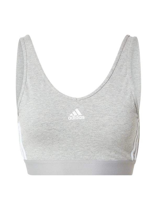 ADIDAS SPORTSWEAR ADIDAS SPORTSWEAR Sportski grudnjak 'Essentials 3-Stripes'  siva melange / bijela