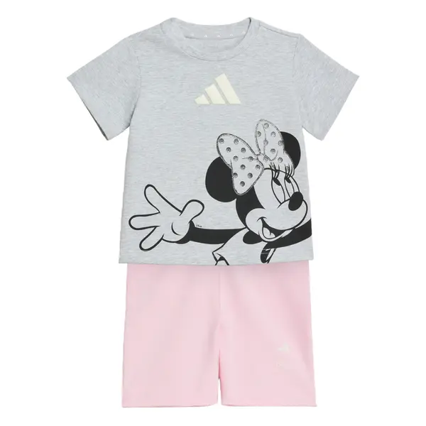 ADIDAS SPORTSWEAR ADIDAS SPORTSWEAR Sportski komplet 'Disney Minnie Maus'  siva melange / roza / crna / srebro