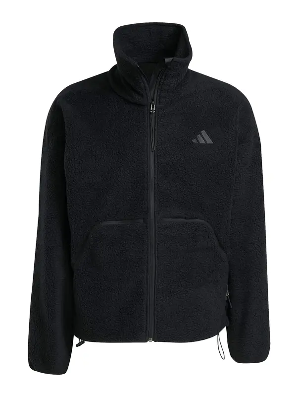 ADIDAS SPORTSWEAR ADIDAS SPORTSWEAR Tehnička flis jakna 'City Tech High Pile Fleece Full-Zip'  crna