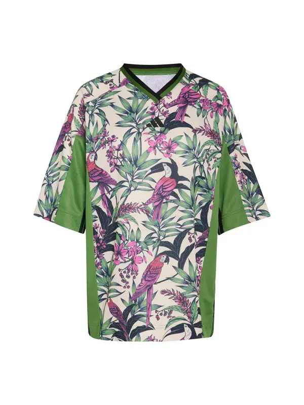 ADIDAS SPORTSWEAR ADIDAS SPORTSWEAR Tehnička sportska majica 'ADIDAS x FARM RIO PREMIUM'  svijetlobež / svijetlozelena / fuksija / crna