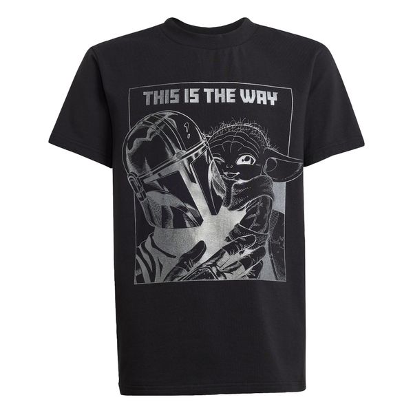 ADIDAS SPORTSWEAR ADIDAS SPORTSWEAR Tehnička sportska majica 'Adidas x Star Wars The Mandalorian'  srebrno siva / crna