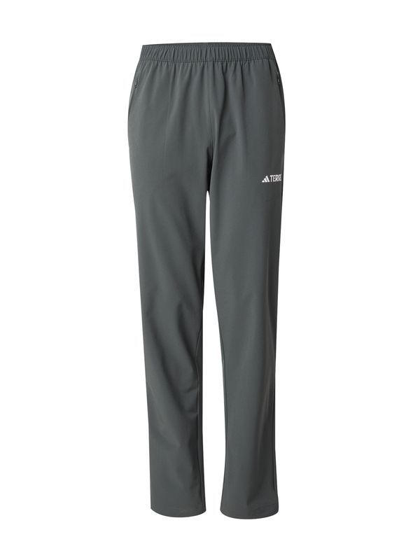ADIDAS TERREX ADIDAS TERREX Hlače za vanjske uvjete  siva / bijela
