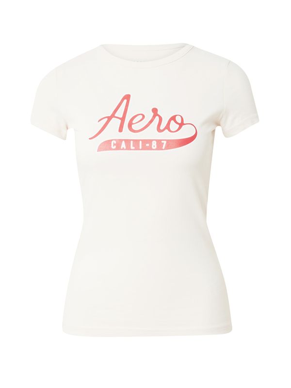 AÉROPOSTALE AÉROPOSTALE Majica 'CALI'  pijesak / crvena