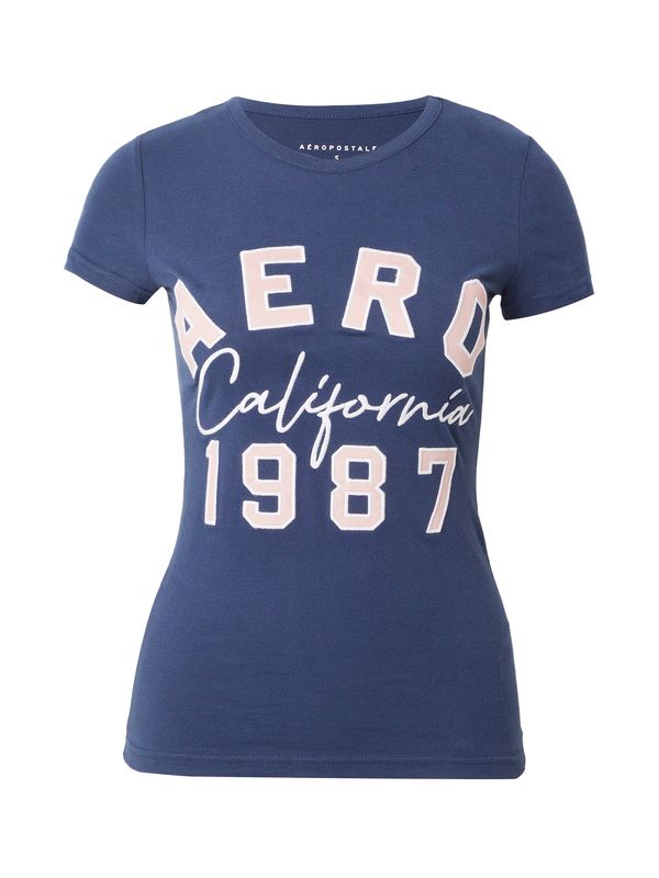 AÉROPOSTALE AÉROPOSTALE Majica 'CALIFORNIA 1987'  mornarsko plava / roza / bijela