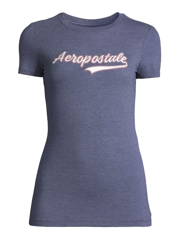AÉROPOSTALE AÉROPOSTALE Majica 'JKI SCRIPT'  mornarsko plava / roza / bijela