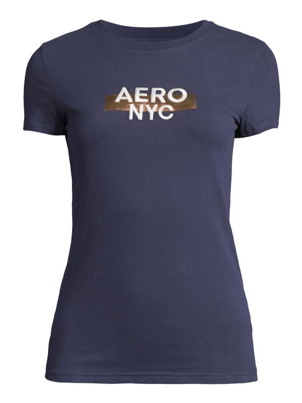 AÉROPOSTALE AÉROPOSTALE Majica 'JUL'  mornarsko plava / zlatno žuta / bijela
