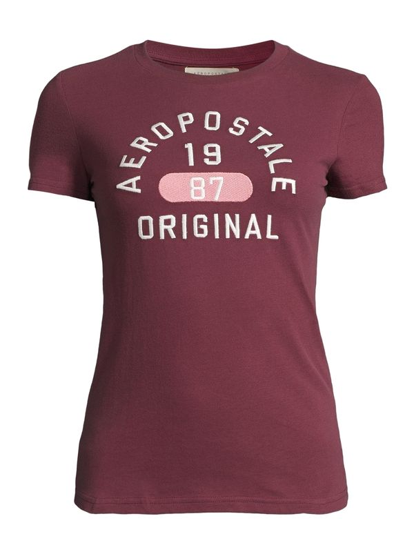 AÉROPOSTALE AÉROPOSTALE Majica 'JUL'  roza / burgund / bijela