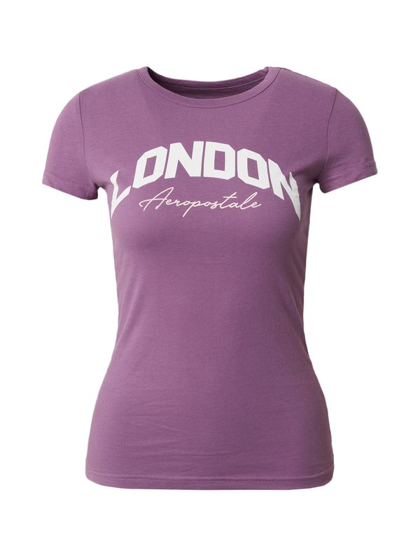 AÉROPOSTALE AÉROPOSTALE Majica 'LONDON'  ljubičasta / bijela
