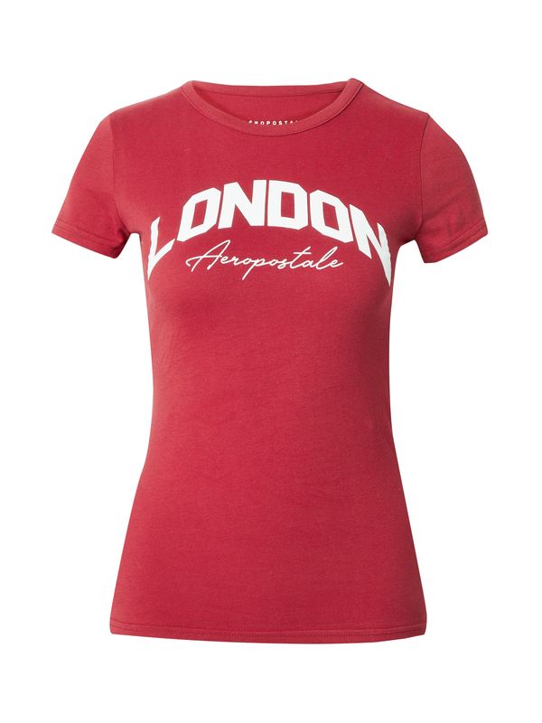 AÉROPOSTALE AÉROPOSTALE Majica 'LONDON'  vatreno crvena / bijela