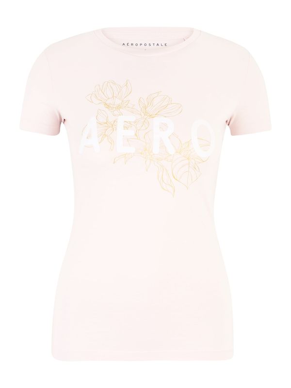AÉROPOSTALE AÉROPOSTALE Majica 'MAY'  žuta / pastelno roza / bijela