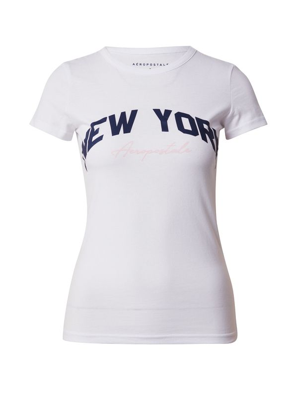 AÉROPOSTALE AÉROPOSTALE Majica 'NEW YORK'  mornarsko plava / roza / bijela