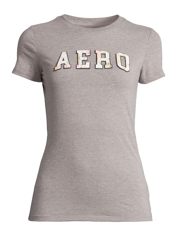 AÉROPOSTALE AÉROPOSTALE Majica  siva melange / roza / crna / bijela