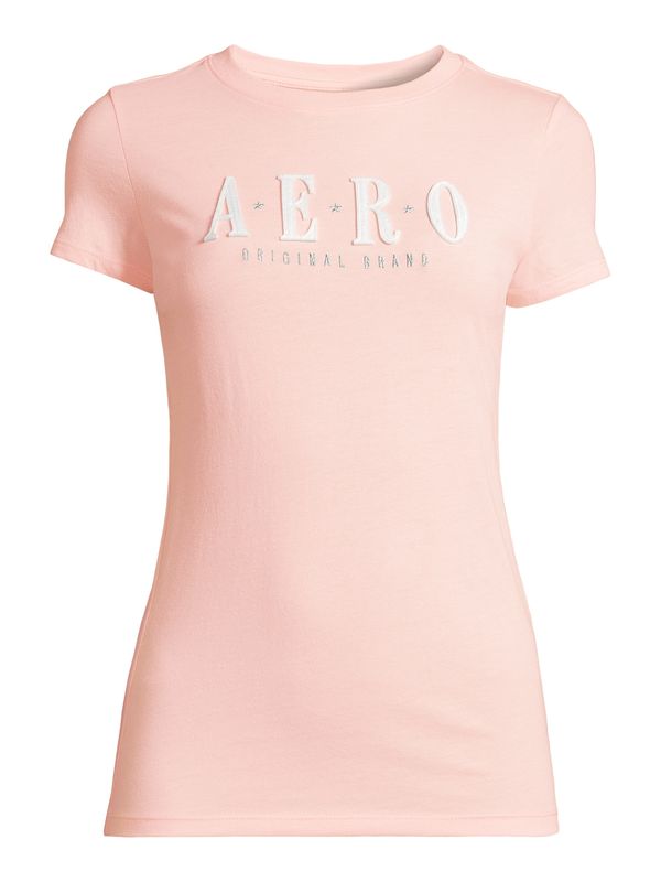 AÉROPOSTALE AÉROPOSTALE Majica 'STARS'  rosé / srebro / bijela