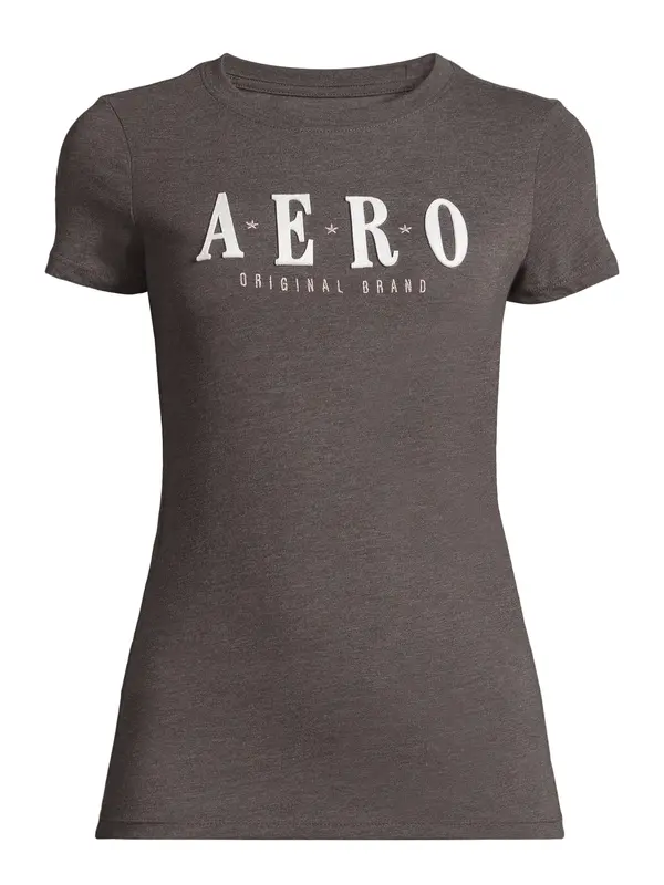 AÉROPOSTALE AÉROPOSTALE Majica 'STARS'  tamo siva / roza / bijela