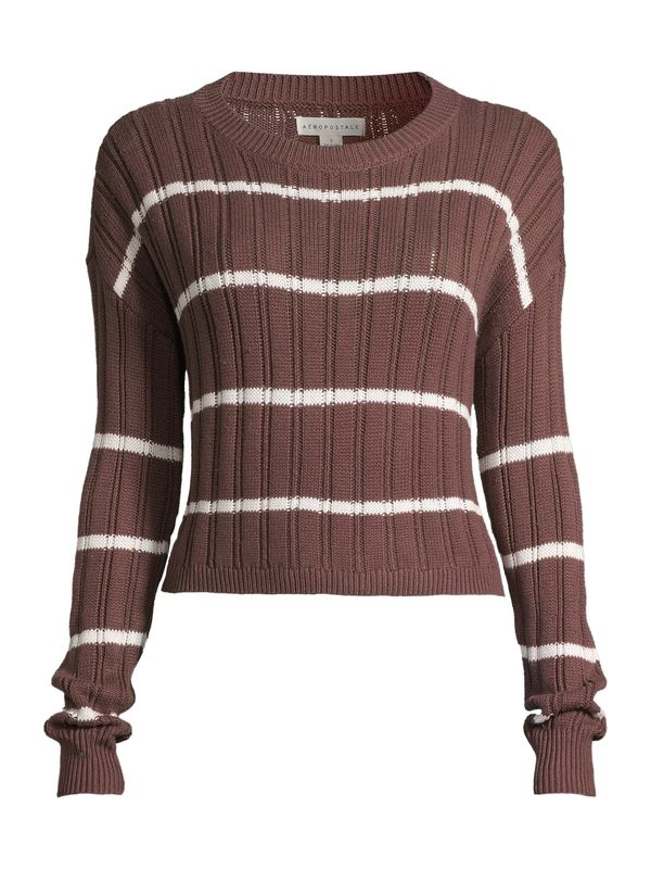 AÉROPOSTALE AÉROPOSTALE Pulover  čokolada / bijela