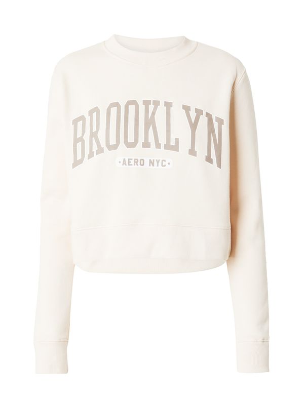 AÉROPOSTALE AÉROPOSTALE Sweater majica 'BROOKLYN'  ecru/prljavo bijela / smeđa / bijela