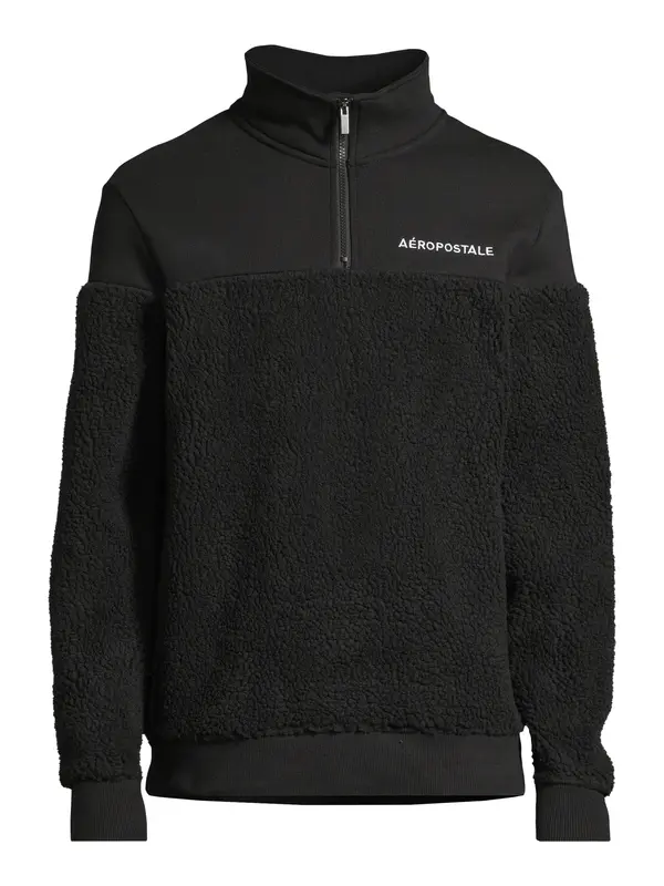 AÉROPOSTALE AÉROPOSTALE Sweater majica  crna / bijela