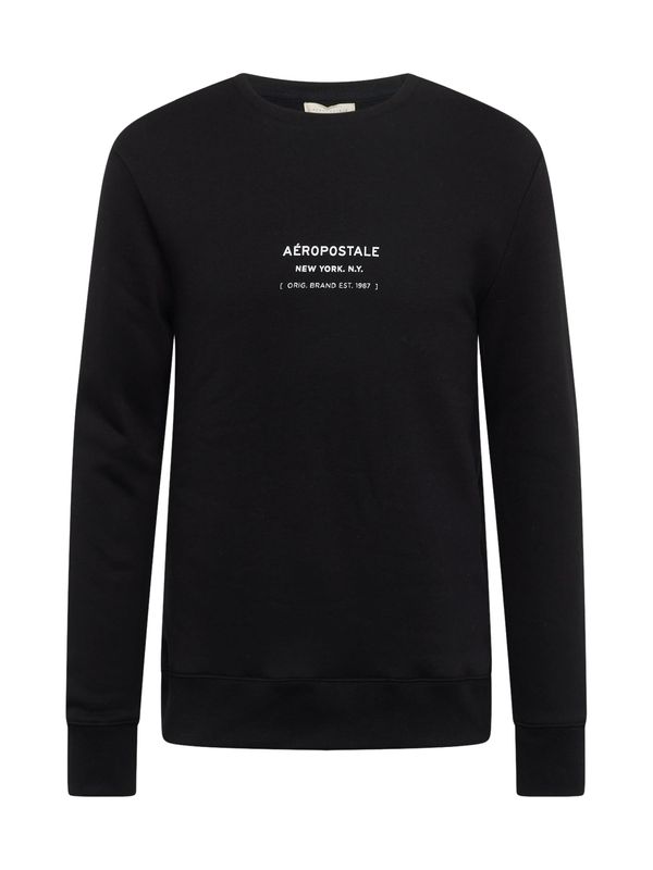 AÉROPOSTALE AÉROPOSTALE Sweater majica  crna / bijela