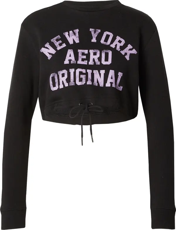 AÉROPOSTALE AÉROPOSTALE Sweater majica 'NEW YORK ORIGINAL'  ljubičasta / crna