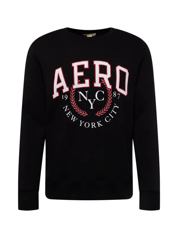 AÉROPOSTALE AÉROPOSTALE Sweater majica 'NYC 1987'  crvena / crna / bijela
