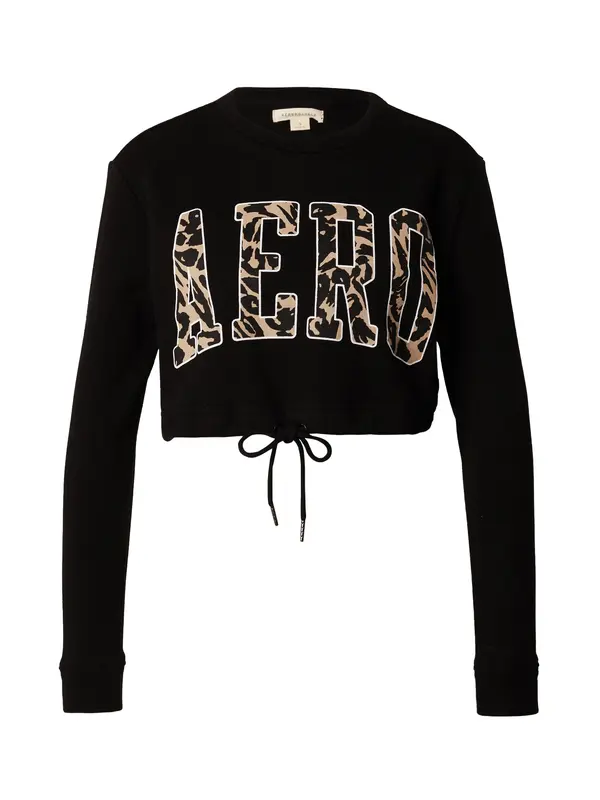 AÉROPOSTALE AÉROPOSTALE Sweater majica  sivkasto bež / crna / bijela