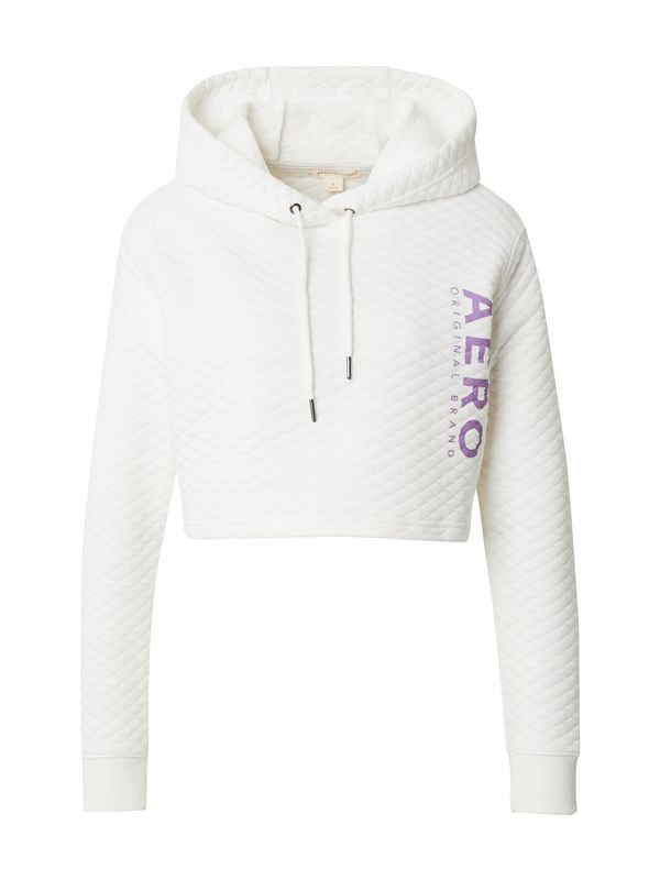 AÉROPOSTALE AÉROPOSTALE Sweater majica  tamno ljubičasta / prljavo bijela