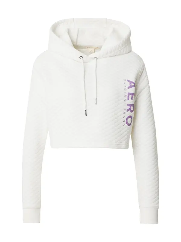 AÉROPOSTALE AÉROPOSTALE Sweater majica  tamno ljubičasta / prljavo bijela