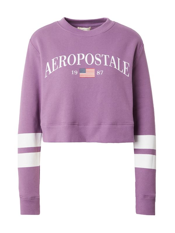 AÉROPOSTALE AÉROPOSTALE Sweater majica 'USA'  mornarsko plava / ljubičasta / crvena / bijela