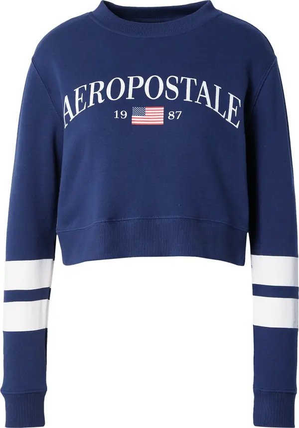 AÉROPOSTALE AÉROPOSTALE Sweater majica 'USA'  mornarsko plava / svijetlo crvena / bijela