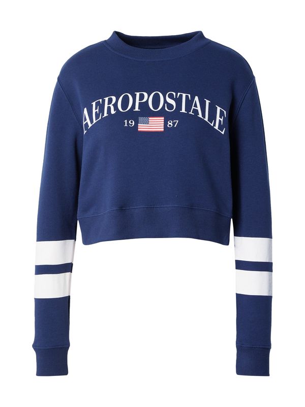 AÉROPOSTALE AÉROPOSTALE Sweater majica 'USA'  mornarsko plava / svijetlo crvena / bijela