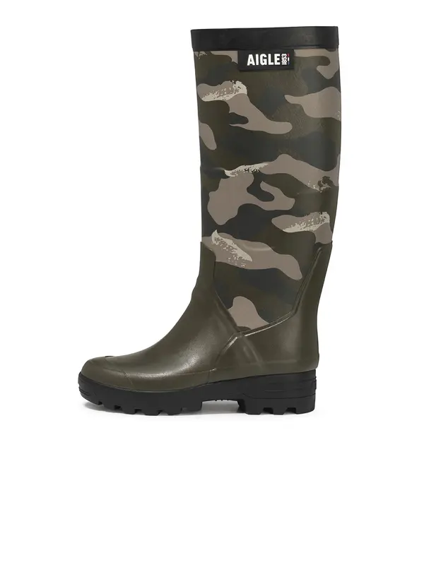 AIGLE AIGLE Gumene čizme 'Benyl'  kaki / svijetlozelena / tamno zelena