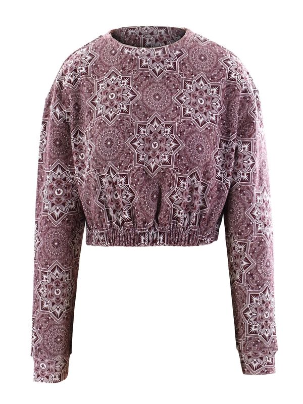 AIKI KEYLOOK AIKI KEYLOOK Sweater majica 'Tarot'  bordo / bijela