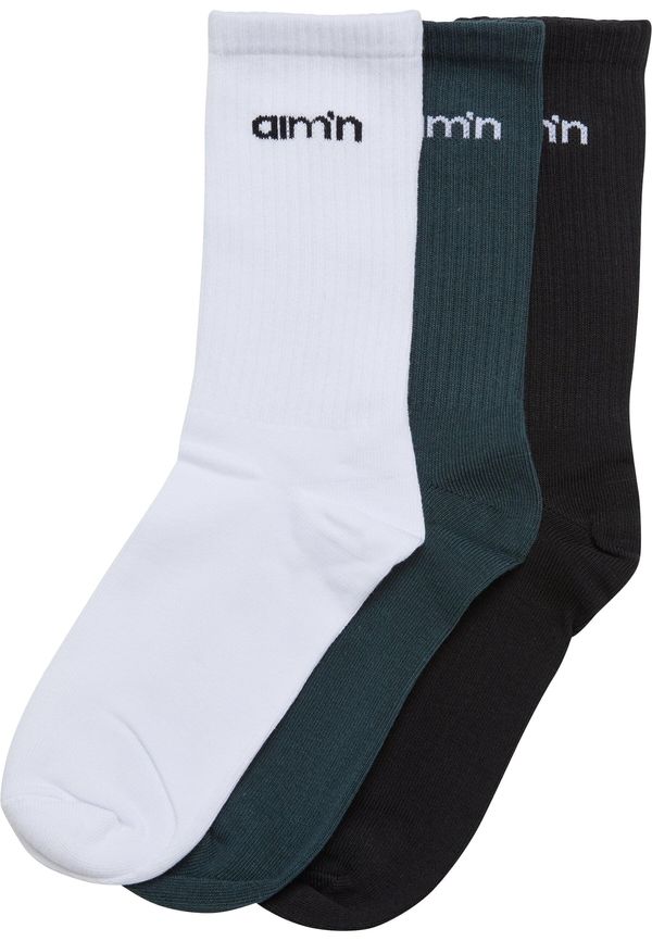 Aim'n Aim'n Čarape  tamno zelena / crna / bijela