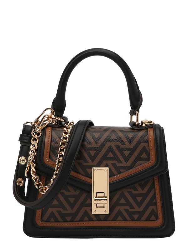 ALDO ALDO Ručna torbica 'EMALINE'  konjak / brokat / crna