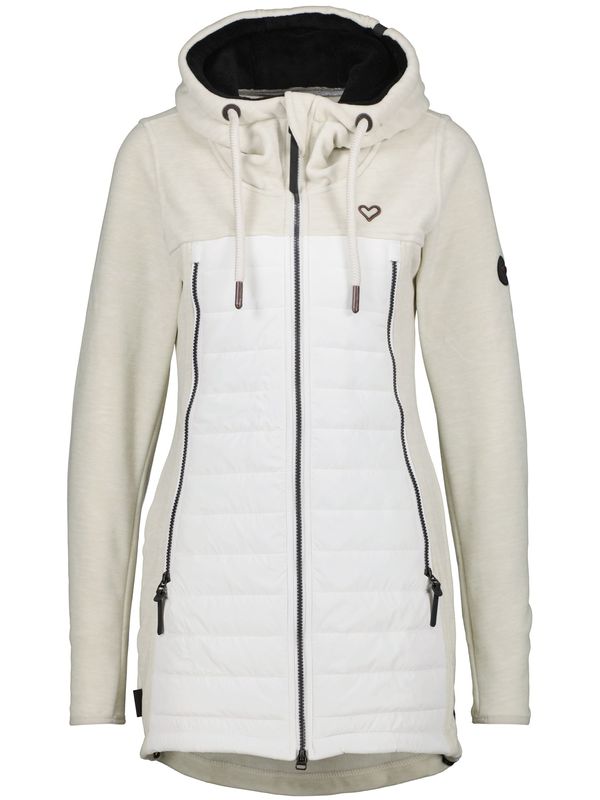 Alife and Kickin Alife and Kickin Flis jakna 'Charlie'  ecru/prljavo bijela / crna / bijela