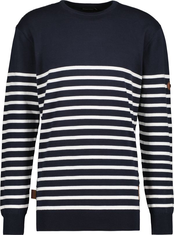 Alife and Kickin Alife and Kickin Pulover 'ValentinAK B'  morsko plava / smeđa / bijela