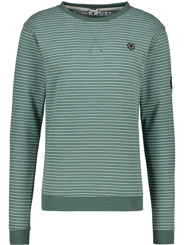 Alife and Kickin Alife and Kickin Sweater majica 'VigoAK'  zelena / bijela