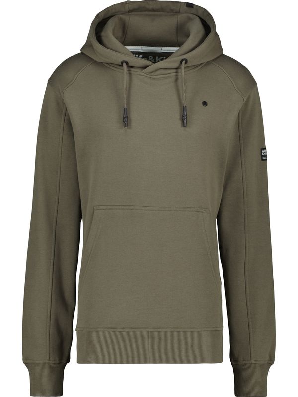 Alife and Kickin Alife and Kickin Sweater majica  zelena melange / crna / bijela