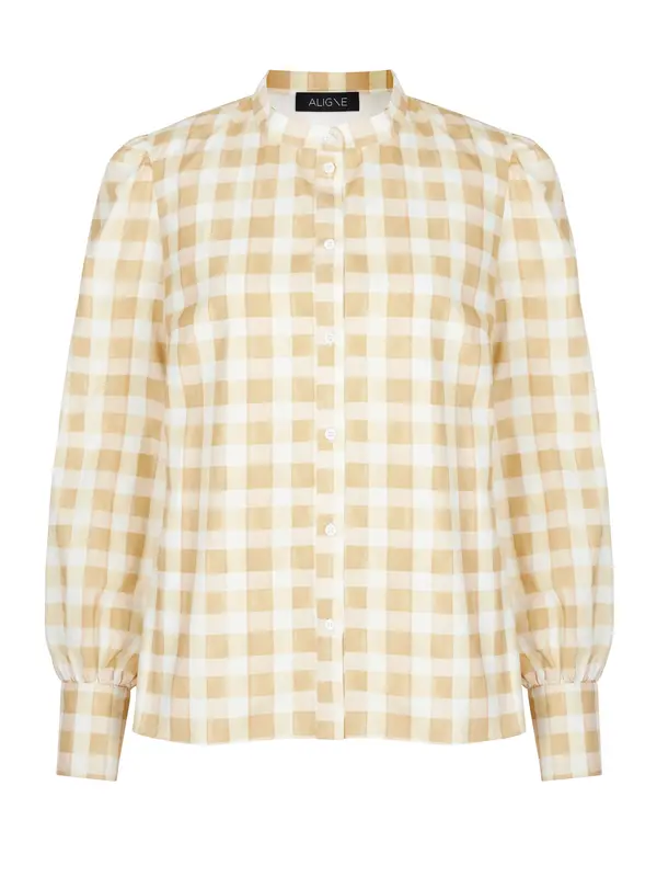 Aligne Aligne Bluza 'Corinne'  zlatno žuta / bijela