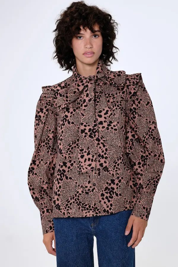 Aligne Aligne Bluza 'Genna'  prljavo roza / crna / bijela