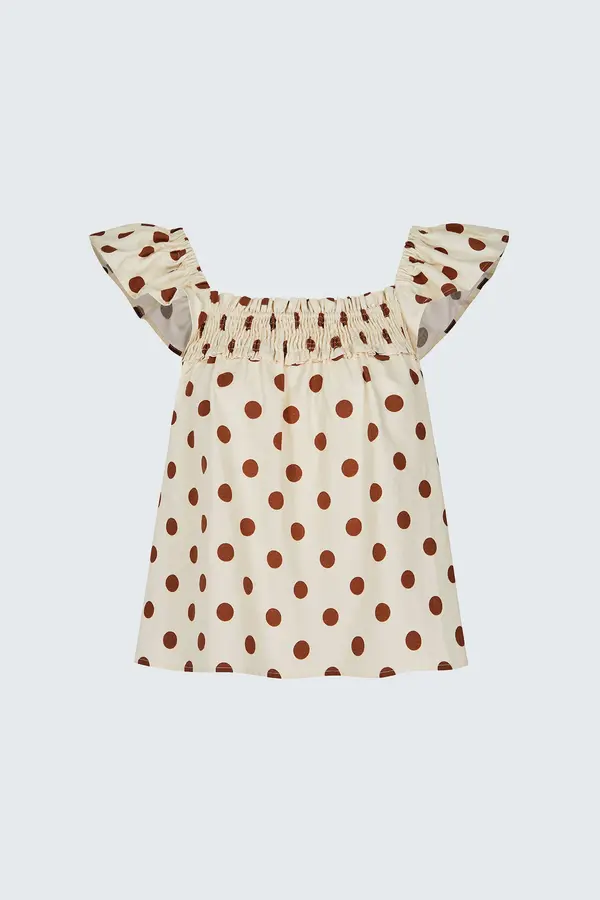 Aligne Aligne Top 'Florrie'  smeđa / bijela