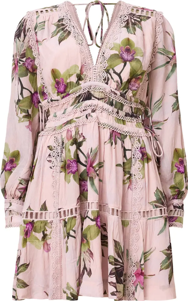 AllSaints AllSaints Haljina 'XANTHE'  zelena / maslinasta / ljubičasta / prljavo roza