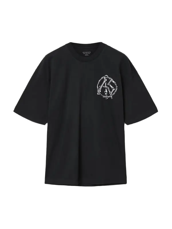 AllSaints AllSaints Majica 'ANATOMICA'  crna / bijela