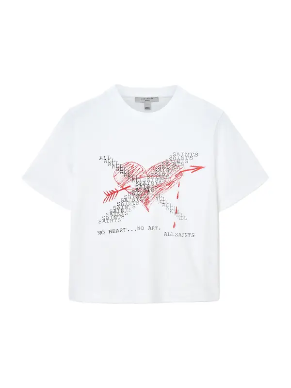 AllSaints AllSaints Majica 'HEARTACHE LISA'  crvena / crna / bijela