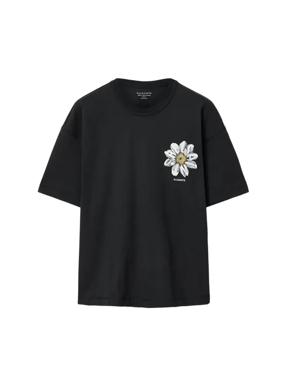 AllSaints AllSaints Majica 'PETALS'  žuta / svijetlosiva / crna / prljavo bijela