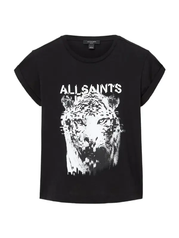 AllSaints AllSaints Majica 'STATIC ANNA'  crna / bijela