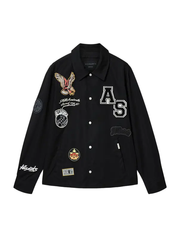 AllSaints AllSaints Prijelazna jakna 'SOUNDMAN'  bež / svijetlocrvena / crna / bijela