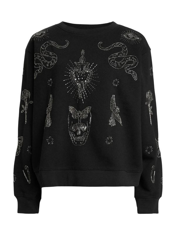 AllSaints AllSaints Sweater majica 'PIPPA'  crna / bijela