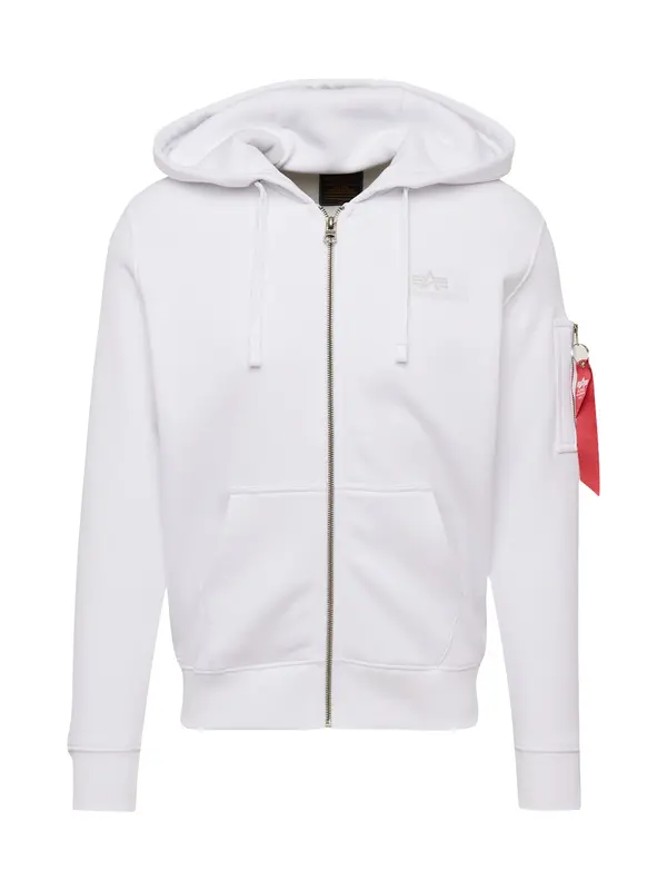 ALPHA INDUSTRIES ALPHA INDUSTRIES Gornji dio trenirke  crna / bijela