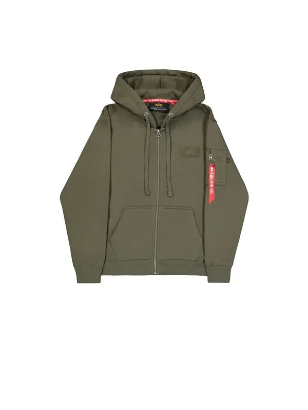 Alpha Industries ALPHA INDUSTRIES Gornji dio trenirke  kaki / maslinasta / crvena / bijela